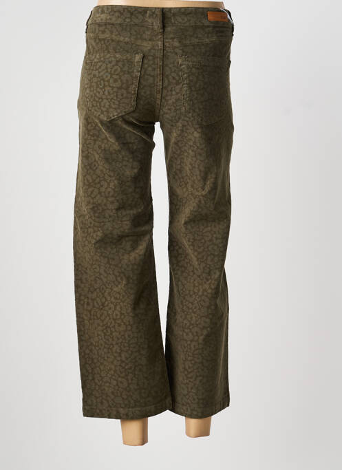 Pantalon 7/8 elasticitate mărime normală verde HAPPY femme