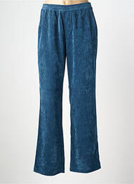 Pantalon drept talie elastică mărime normală albastru MKT STUDIO femme