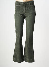 Pantalon evazat mărime normală mărime normală verde DENIM STUDIO femme