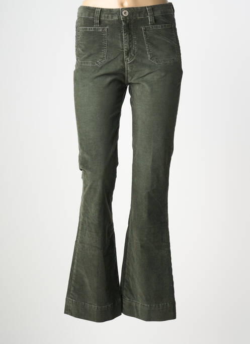 Pantalon evazat mărime normală mărime normală verde DENIM STUDIO femme