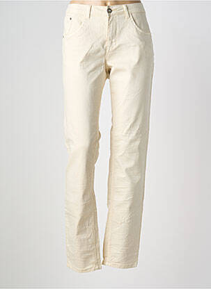 Pantalon drept elasticitate mărime normală bej CREAM femeie