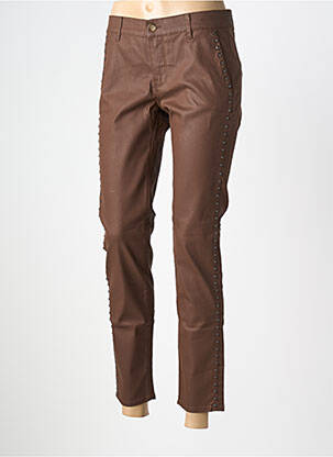 Pantalon 7/8 elasticitate mărime normală maro HAPPY femeie