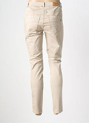 Pantalon slim elasticitate mărime normală bej CREAM femeie