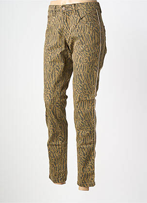 Pantalon slim elasticitate mărime normală verde CREAM femeie