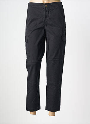 Pantalon chino țesătură poplin mărime normală negru FIVE femeie