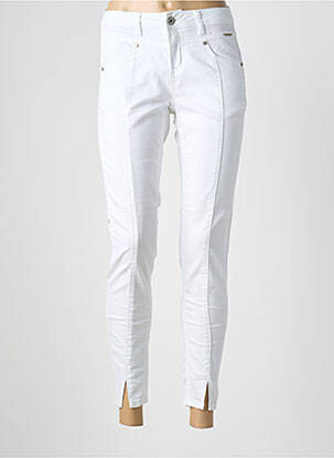 Pantalon 7/8 elasticitate mărime normală alb CREAM femme