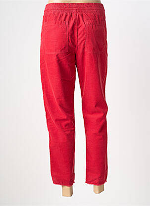 Pantalon 7/8 talie elastică mărime normală roșu HAPPY femeie