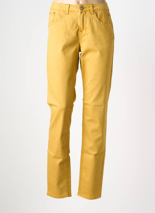 Pantalon drept elasticitate mărime normală galben CREAM femme