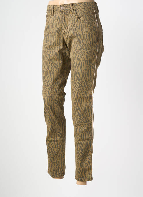 Pantalon slim elasticitate mărime normală verde CREAM femme