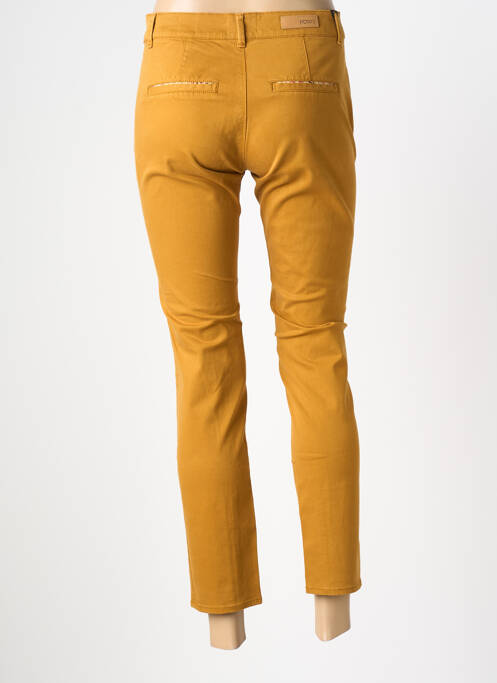 Pantalon 7/8 elasticitate mărime normală portocaliu HAPPY femme