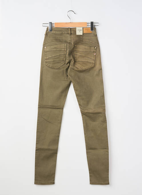 Pantalon slim elasticitate mărime normală verde CREAM femme