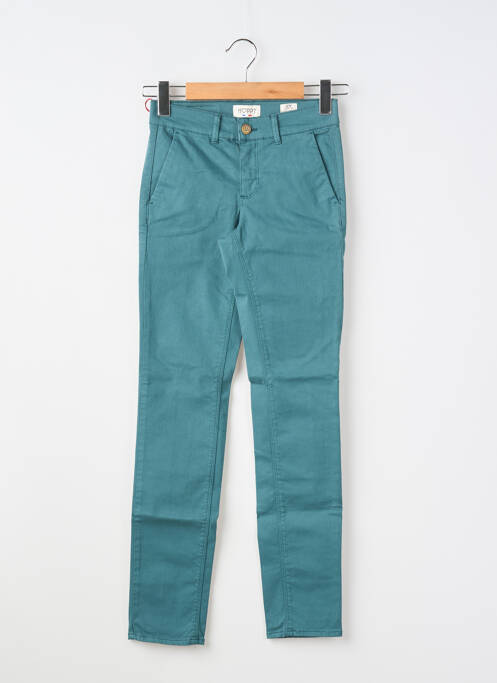 Pantalon chino țesătură poplin mărime normală albastru HAPPY femme
