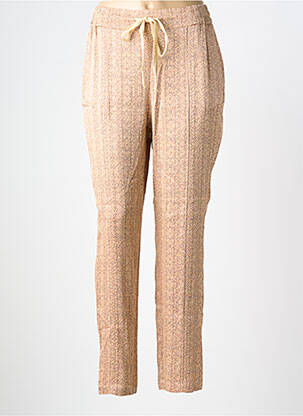 Pantalon slim talie elastică mărime normală bej YAYA femeie