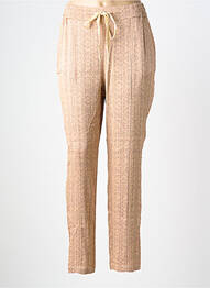 Pantalon slim talie elastică mărime normală bej YAYA femeie