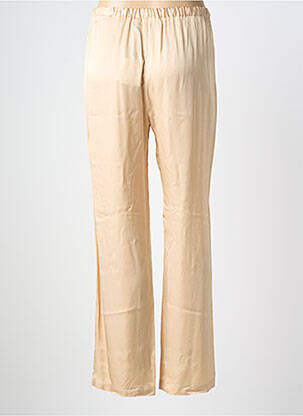 Pantalon drept talie elastică mărime normală bej ME369 femeie