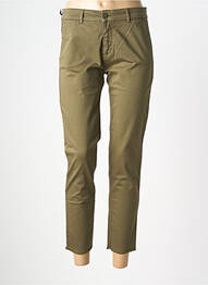 Pantalon chino talie joasă talie joasă verde FIVE femme