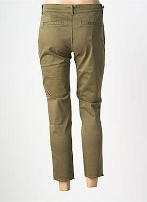 Pantalon chino talie joasă talie joasă verde FIVE femeie