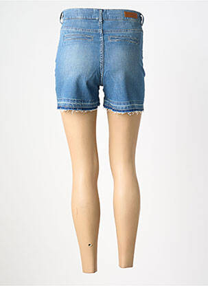 Șort țesătură denim talie înaltă albastru HAPPY femeie