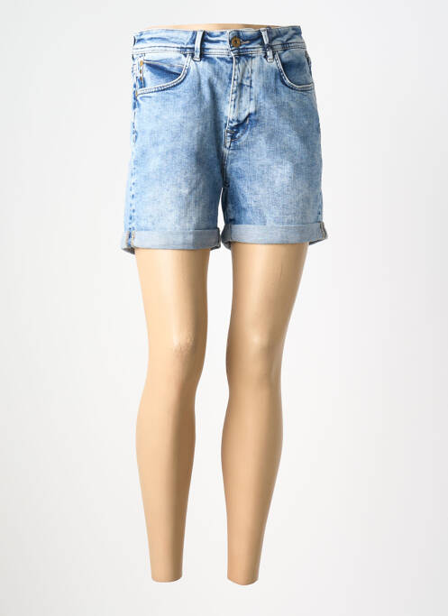 Șort țesătură denim talie înaltă albastru FREEMAN T.PORTER femme