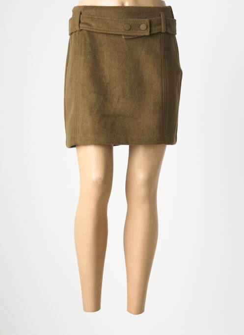 Fustă scurtă croială dreaptă verde AMERICAN VINTAGE femme