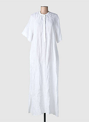 Rochie lungă mâneci scurte mâneci scurte alb HARTFORD femeie