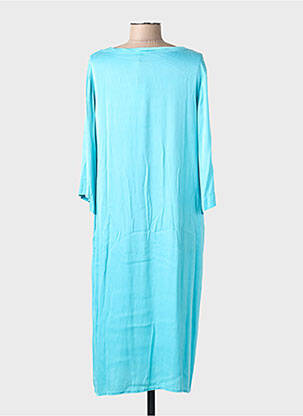 Rochie midi mâneci lungi mâneci lungi albastru ME369 femeie