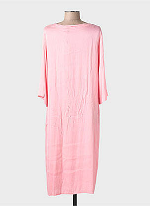 Rochie midi mâneci lungi mâneci lungi roz ME369 femeie