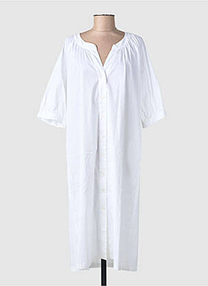 Rochie midi mâneci 3/4 mâneci 3/4 alb TOUPY femeie