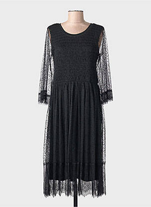 Rochie midi mâneci lungi mâneci lungi negru CREAM femeie