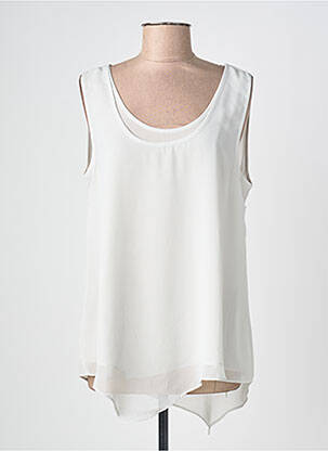 Top țesătură crep fără mâneci verde YAYA femeie