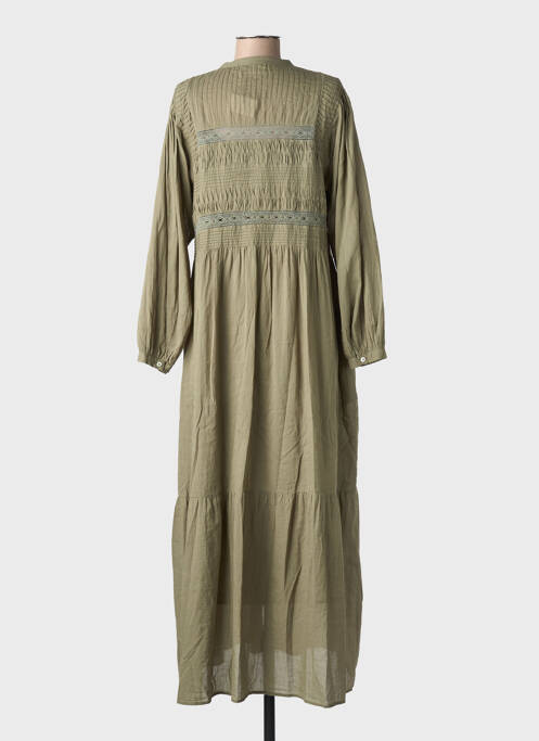 Rochie lungă mâneci lungi mâneci lungi verde HARTFORD femme