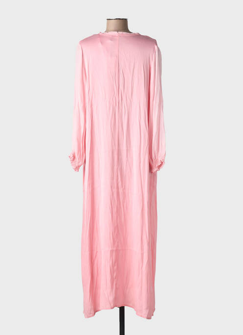 Rochie lungă mâneci lungi mâneci lungi roz ME369 femme