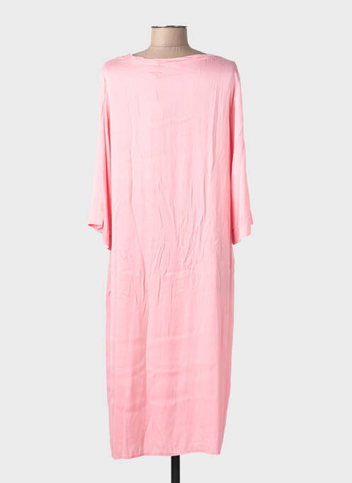 Rochie midi mâneci lungi mâneci lungi roz ME369 femme