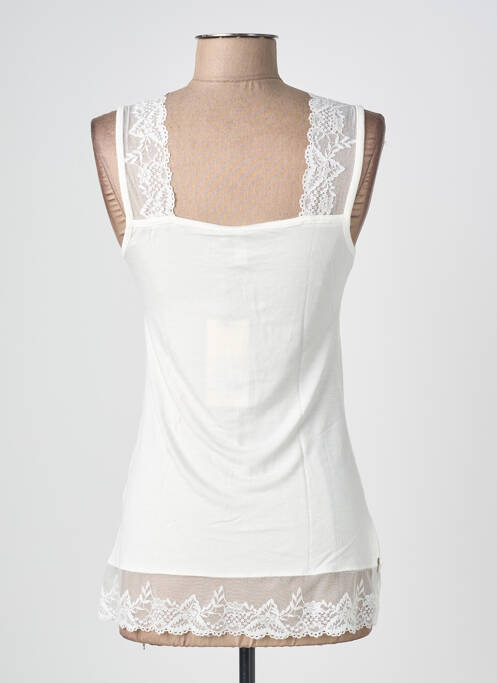Maiou elasticitate fără mâneci alb CREAM femme