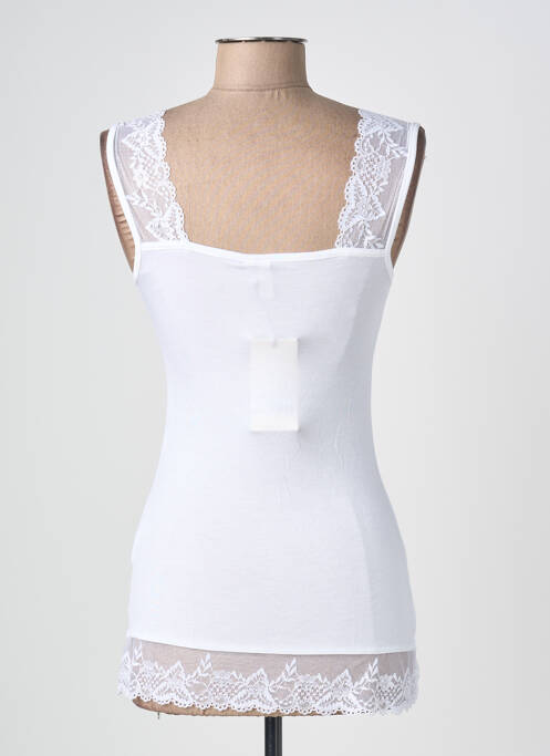 Maiou elasticitate fără mâneci alb CREAM femme