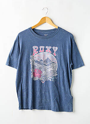 Tricou elasticitate mâneci scurte albastru ROXY GIRL fată