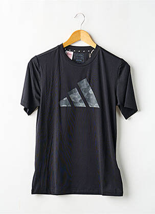 Tricou elasticitate mâneci scurte negru ADIDAS băiat