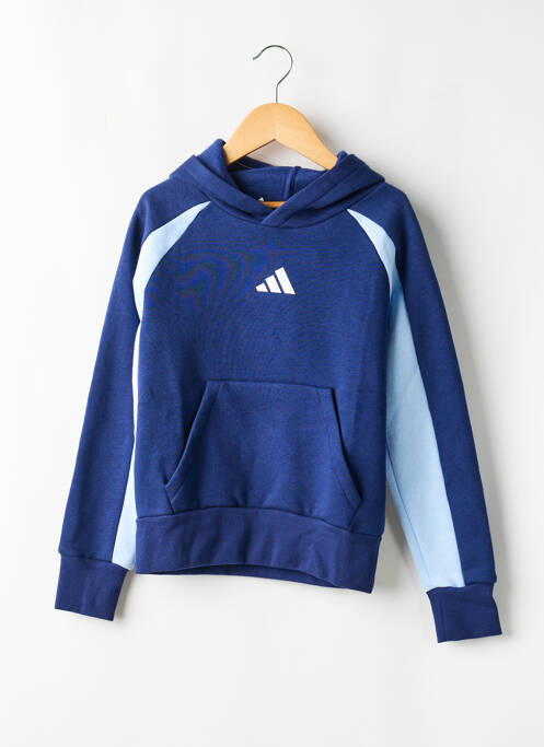 Hanorac cu glugă buzunare mâneci lungi albastru ADIDAS garcon