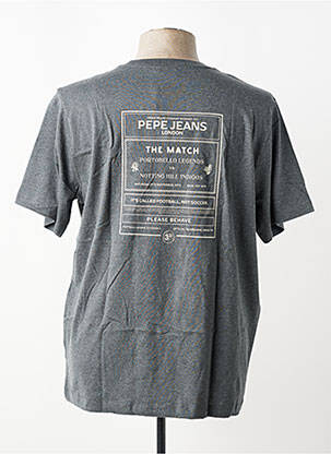 Tricou țesătură melanj mâneci scurte gri PEPE JEANS bărbat