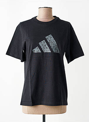 Tricou serigrafie mâneci scurte negru ADIDAS femeie