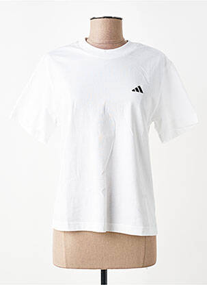 Tricou elasticitate mâneci scurte alb ADIDAS femme