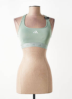Sutien efect material satinat sutien cu susținere înaltă și burete detașabil verde ADIDAS femeie