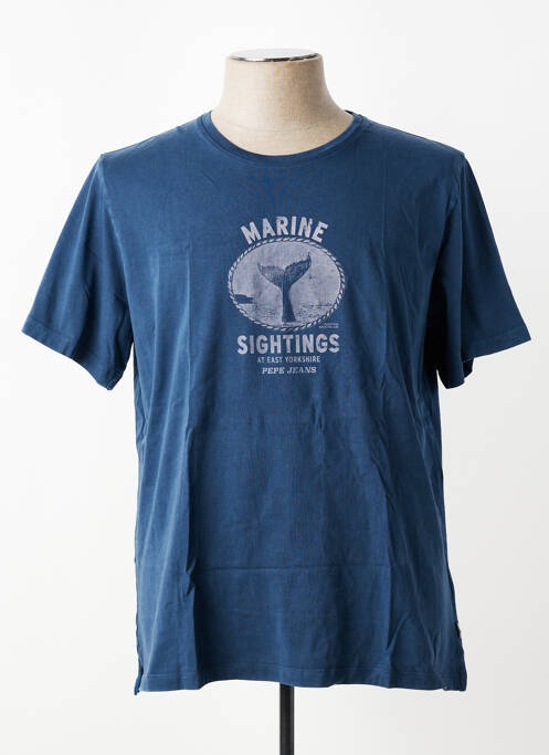 Tricou elasticitate mâneci scurte albastru PEPE JEANS homme
