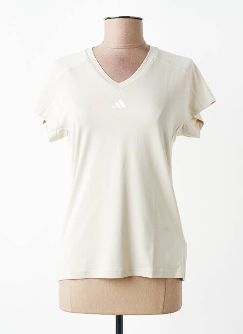 Tricou guler în v mâneci scurte verde ADIDAS femme
