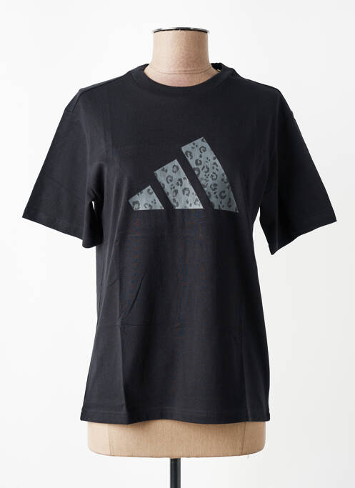 Tricou serigrafie mâneci scurte negru ADIDAS femme