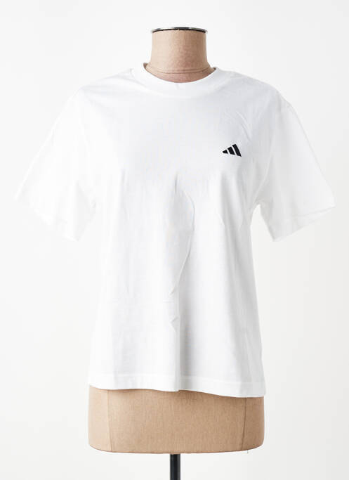 Tricou elasticitate mâneci scurte alb ADIDAS femme