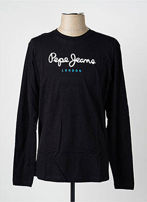 Tricou croială dreaptă mâneci lungi negru PEPE JEANS bărbat