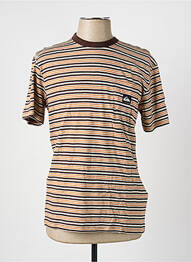 Tricou croială cambrată mâneci scurte maro QUIKSILVER homme