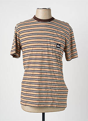 Tricou croială cambrată mâneci scurte maro QUIKSILVER homme
