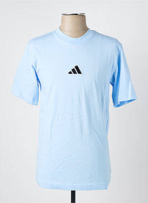 Tricou broderie mâneci scurte albastru ADIDAS homme